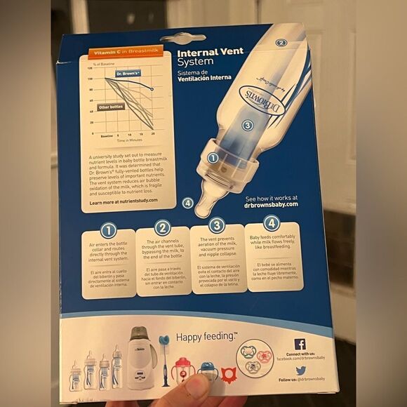 NEW Dr. Browns three pack anti colic baby bottles - Picture 2 of 2